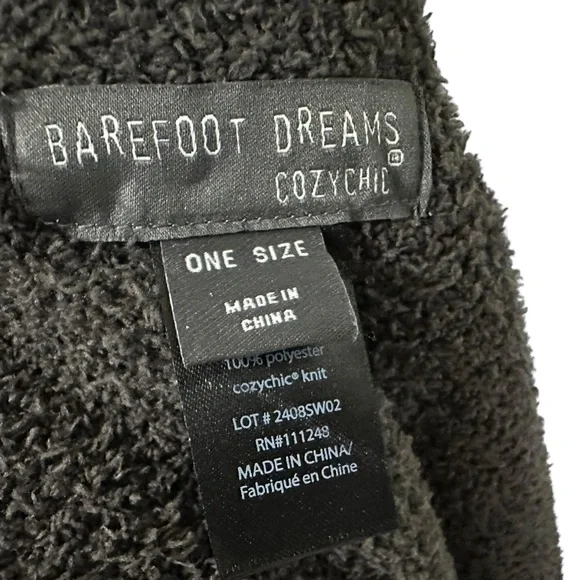 Barefoot Dreams Cozychic Womens Blanket Wrap One Size Carbon Gray - Picture 13 of 13